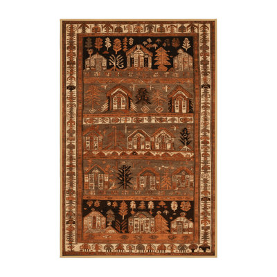 Machine Washable Turkish Brown Area Rug