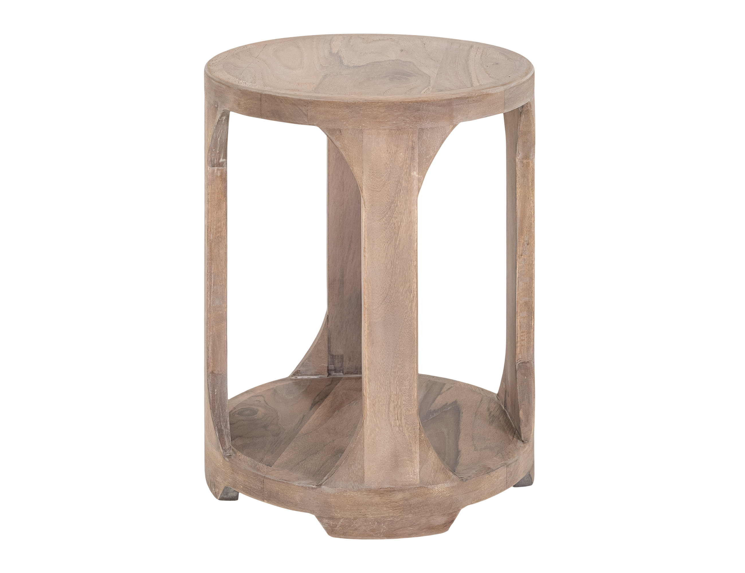 Shelf Table Rounded Gracie Oaks Round 1 Shelf, End Table | Wayfair