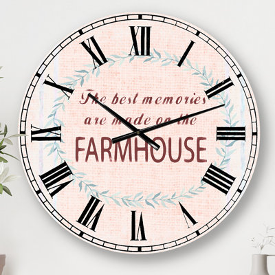 Farmhouse Florals XV - Horloge murale Farmhouse