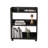 Small Bookshelf and Bookcase, 3 Tier Wood Nightstand with Wheels,Black