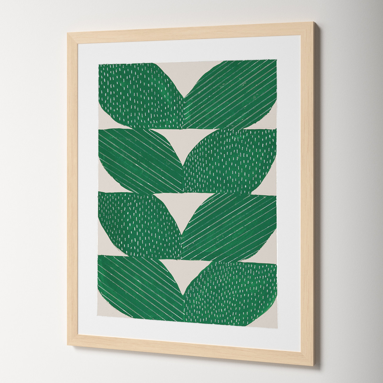 Chevron by Andrea Stokes, 50" H x 40" W x 1.25" D, Brown