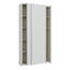 Modern sliding door wardrobe, 2-doors, space-saving, engineered wood, white-1855948171