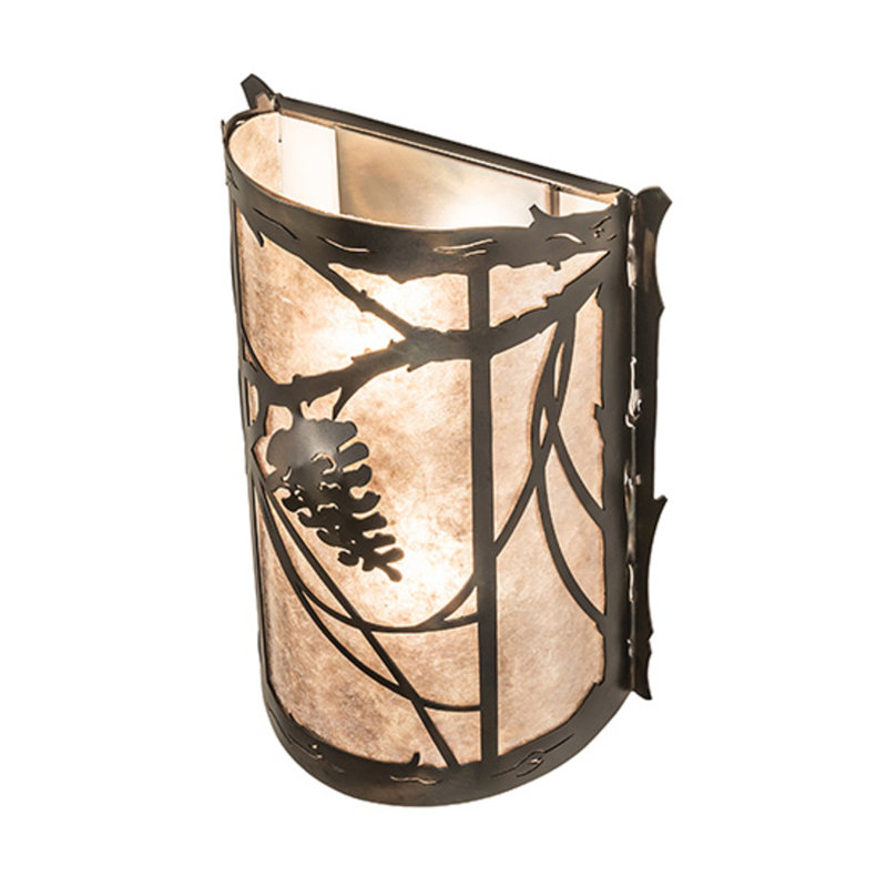 1 - Light Flush Mounted Sconce, Silver, Dark Burnished Antique Copper, 2