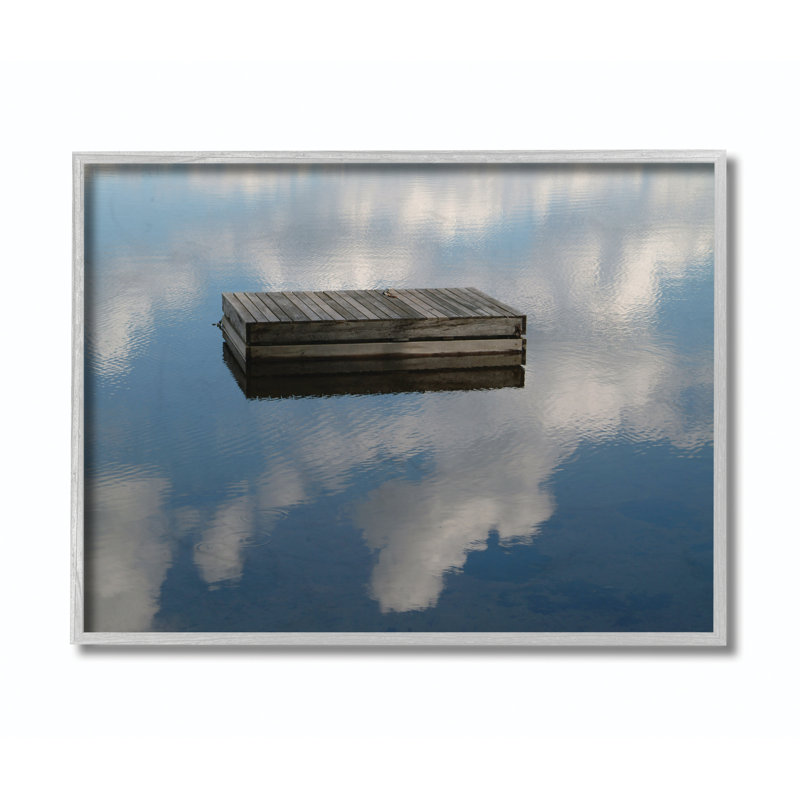 «Floating Dock Ocean Lake Landscape», impression, Toile tendue, H 16 po x l 20 po x P 1,5 po