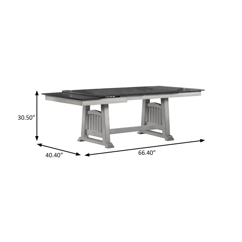 66.4" W DINING TABLE, ANTIQUE WHITE