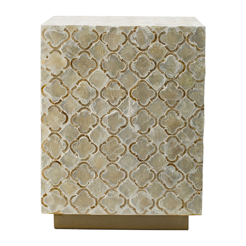 Square Capiz Stool