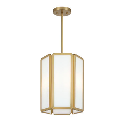 Leeds 3-Light Pendant in Warm Brass