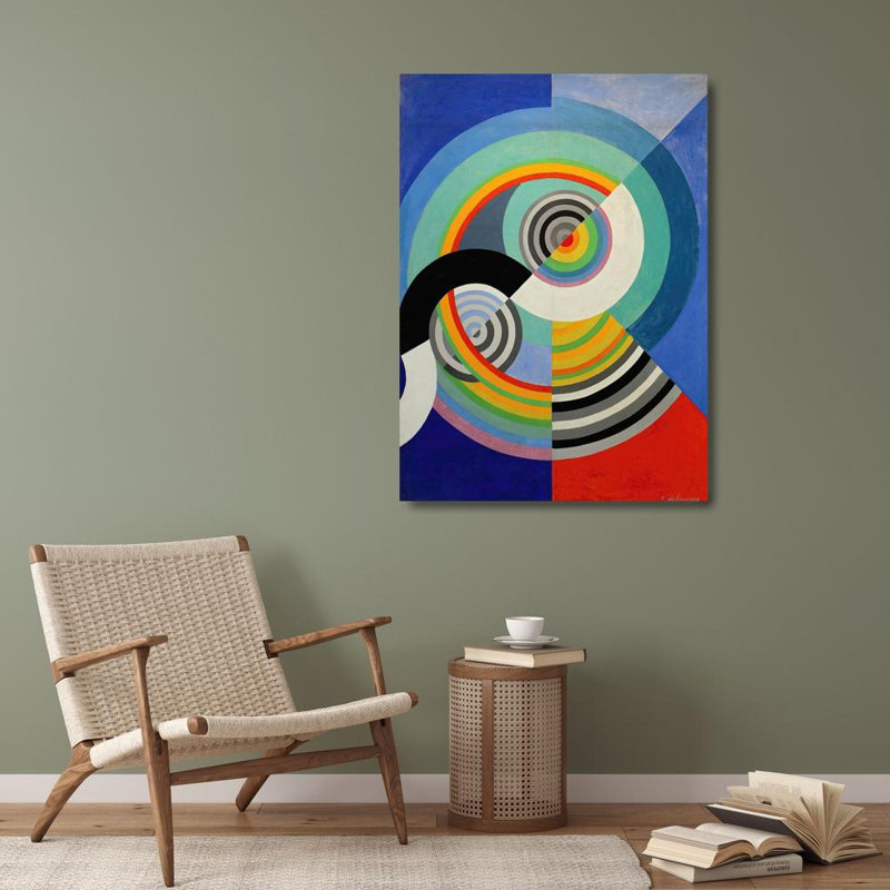 "Rhythm N ° 3" par Robert Delaunay - Art mural sur toile tendue avec châssis, H 24 po x l 17 po