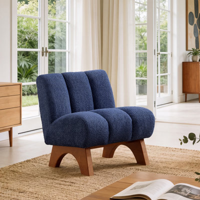 Upholstered Sherpa Lounge Chair