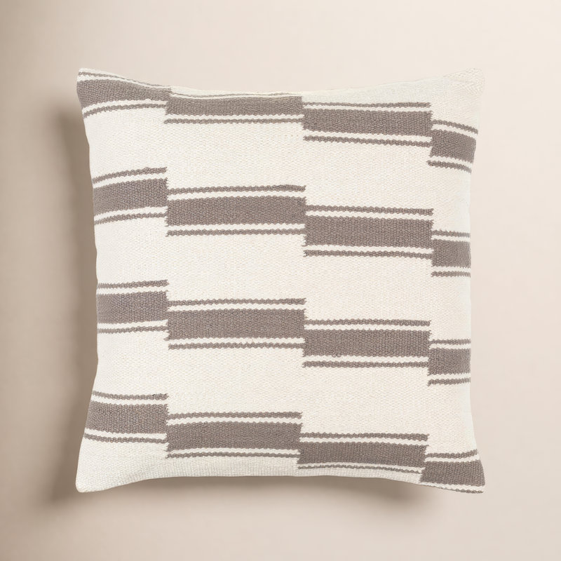 Coussin en coton Brandsville, 22 po x 22 po, Polyester/ Bourre en polyester