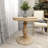 Brown Wood Handmade Intricately Carved Floral Accent Table