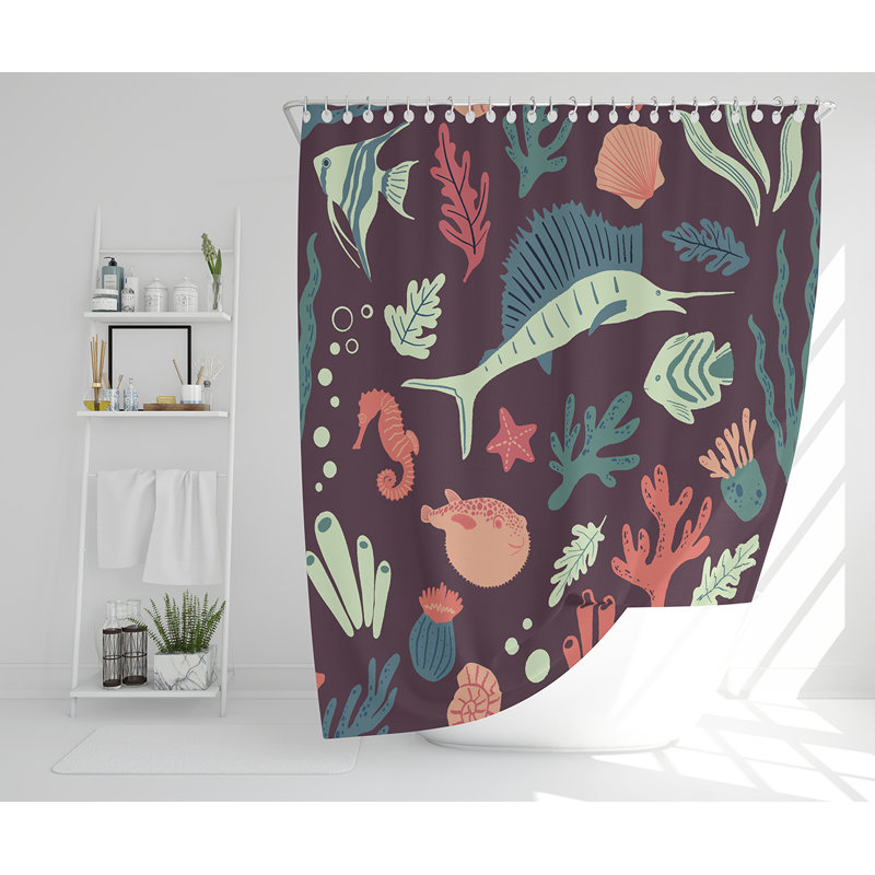 Ellana 13 Piece Polyester Shower Curtain Set