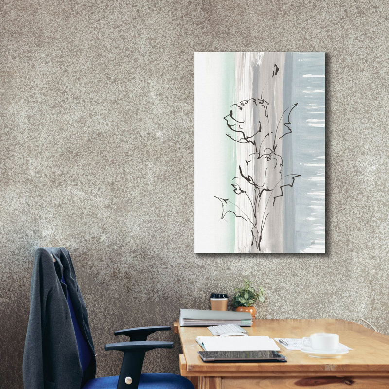 «Epic Graffiti» Laidback Flowers 1 »par Chris Paschke, art mural sur toile, H 40 po x l 26 po x P 1,5 po