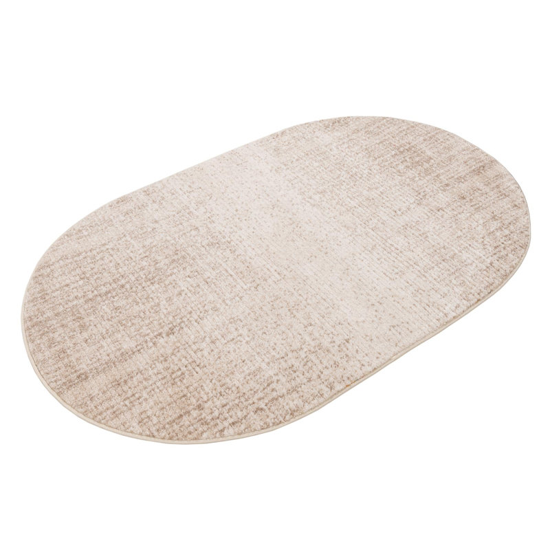 Hulsey Striped Ivory Area Rug, Oval 3'3" x 5'3"