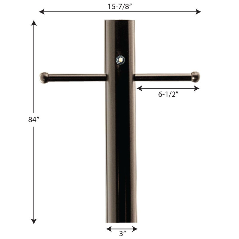 Poteau H 84 po Rawson (seulement), Bronze antique, Oui, Non