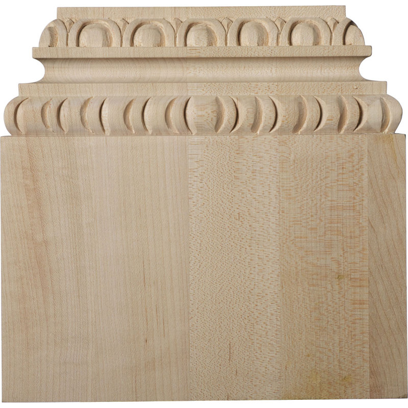 Chesterfield Base Plinth, Alder, 7.875'' H x 5.875'' W x 2.375'' D