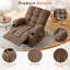 Fauteuil inclinable pivotant surdimensionné PlushGlide avec massage par vibration et chauffage lombaire-130033535
