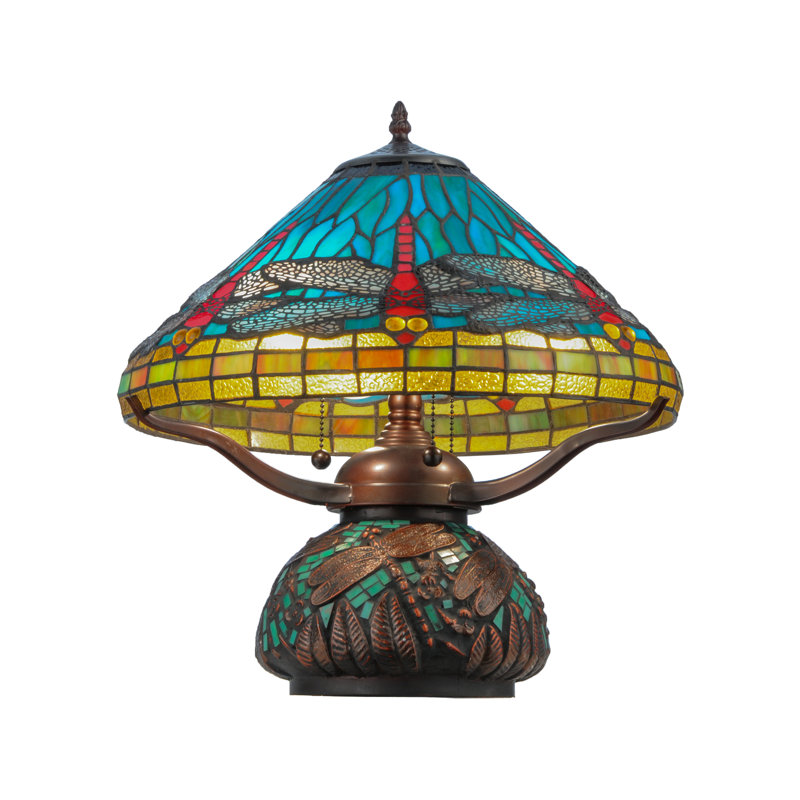 Meyda Tiffany & Stained Glass Table Lamp, Blue