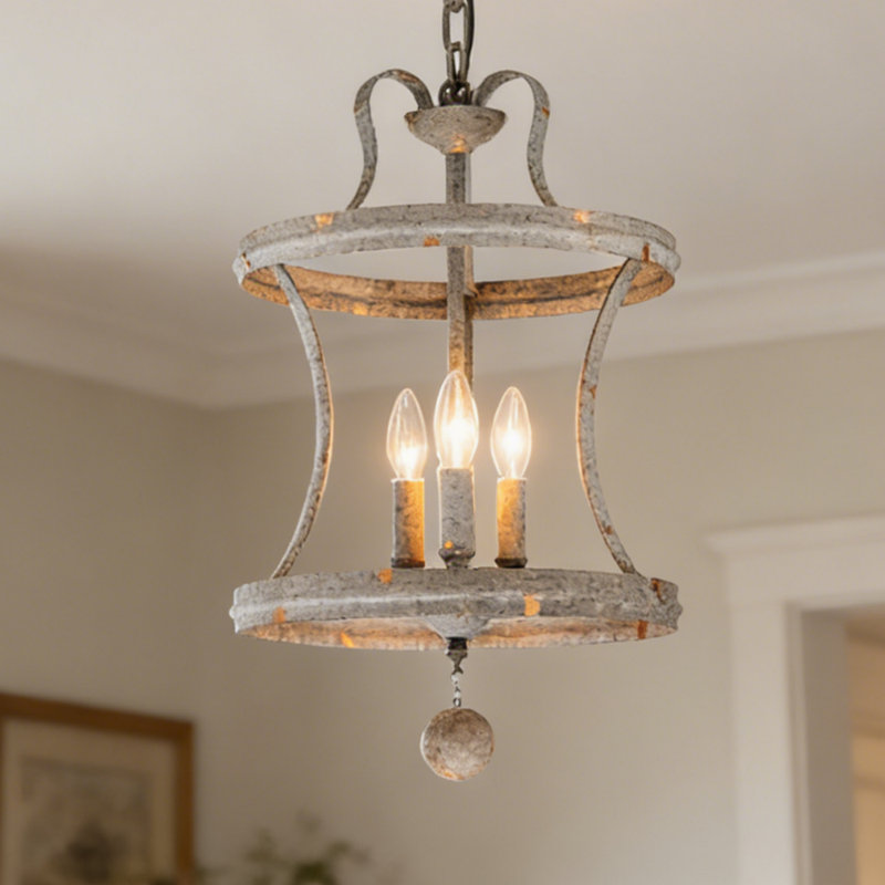 Lustre tambour 3 lumières Puebla