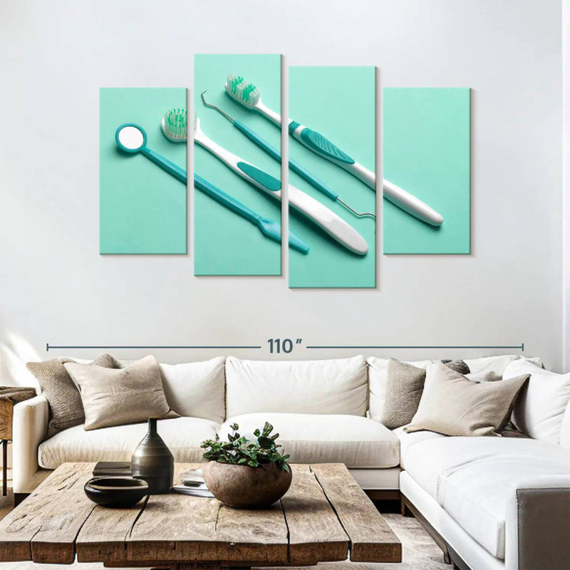Alcaraz Green Dental Hygiene Tools, 54" H x 84" W
