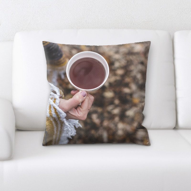 Tea Microsuede Reversible Throw Pillow