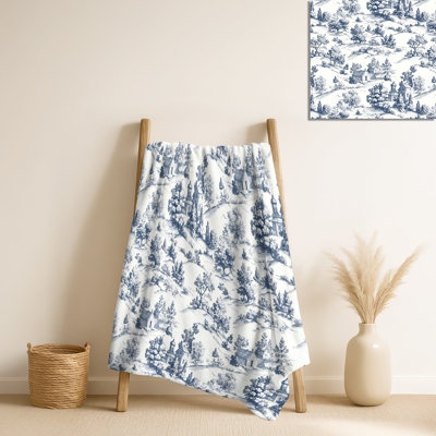 Jeté rustique en molleton Country Toile I - Farmhouse Plush