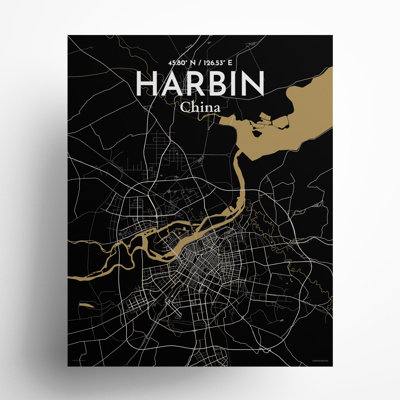 «Harbin City Map», impression