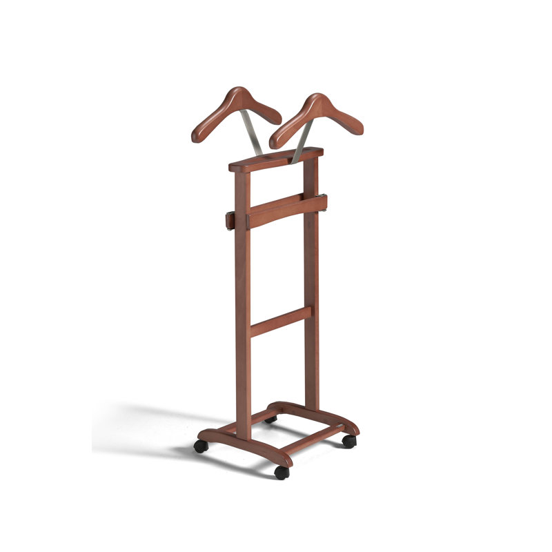 Solid Wood Freestanding Valet Stand, Mogano