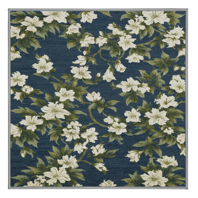 Tapis vert botanique lavable à la machine