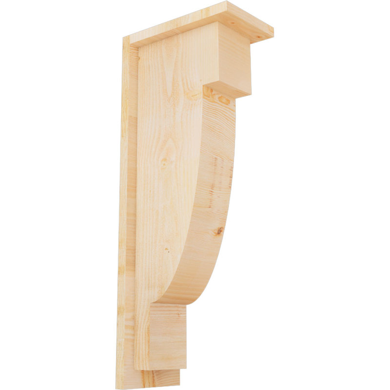 Corbeau alpin avec contre-plaque, H 26 po x l 6 po x P 10 po, Sapin de Douglas, Sciage brut