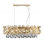 Lustre géométrique clair Oshagan Avalon avec détails en cristal