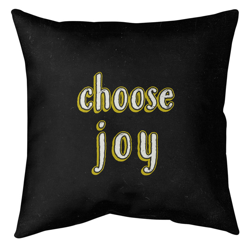 Coussin de sol choose Joy, H 36 po x l 36 po, Jaune