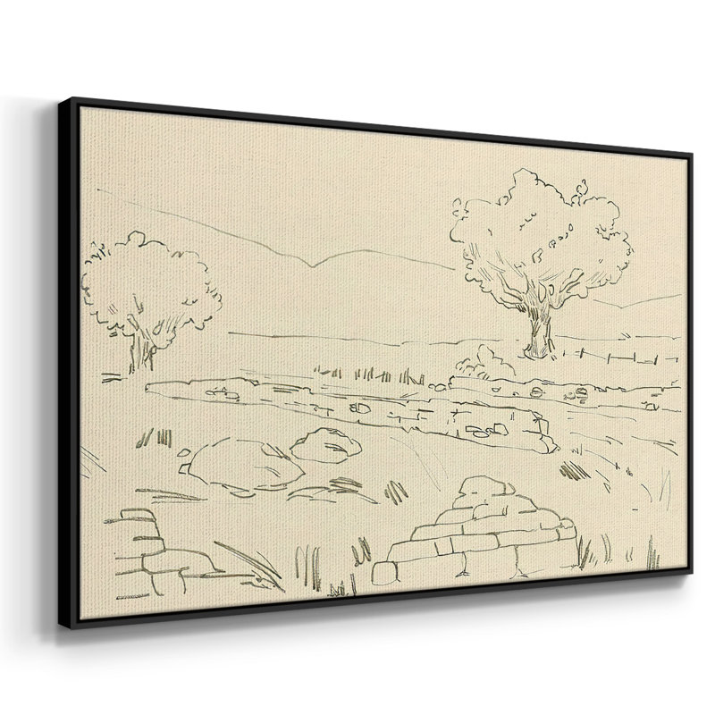 Chêne Christchurch IV, Pas de tapis, H 17 po x l 25 po x P 2 po, Toile avec cadre flottant noir