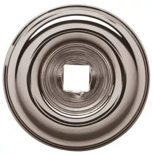 Knob Backplate, 1.5" H x 1.5" W x 0.25" D, Bright Nickel