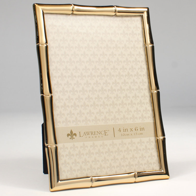 Lusk Gold Metal Gilded Picture Frame, 4" x 6"
