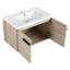 Meuble-lavabo de 30 po avec lavabo - Contreplaqué en chêne à fermeture en douceur pour petite baignoire