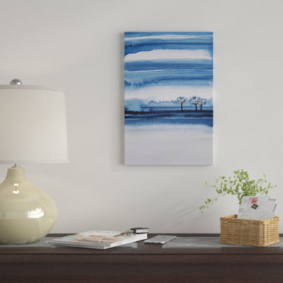« winter trees abstract » par lesia binkin, impression sur toile tendue