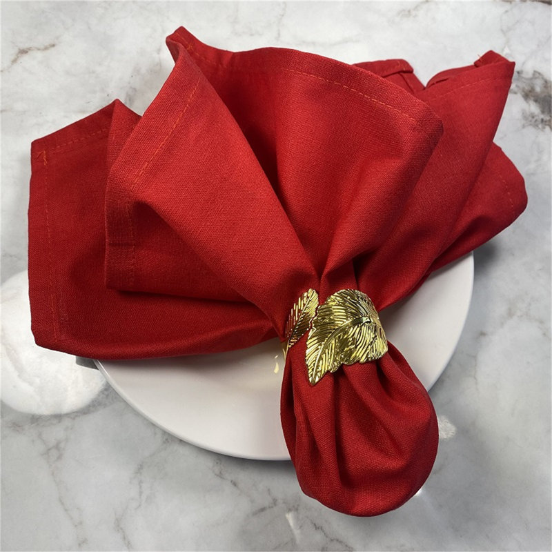Serviettes et napperons en coton et lin, black