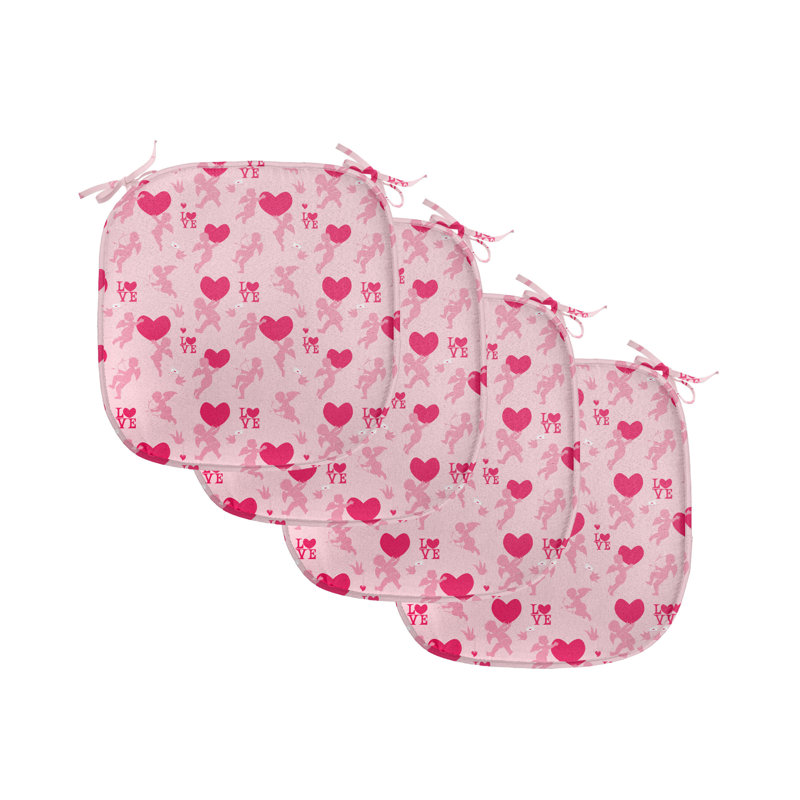 East Ornamental Cultural Seat Cushion, Pink/Geometric 19