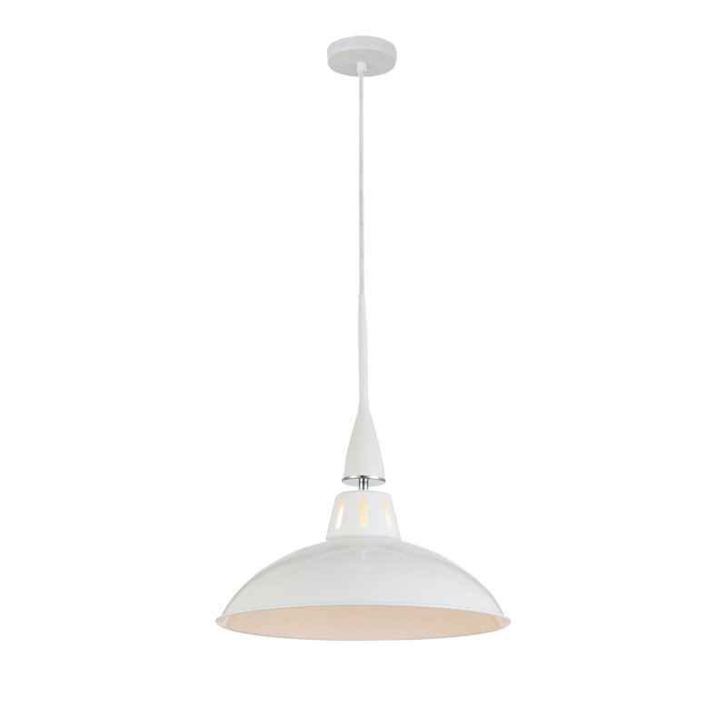 Luminaire suspendu pour dôme simple 1 lumières Noi, Blanc