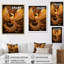 Mythical Creature Golden Griffin Pheonix sur toile-97060054-97060055