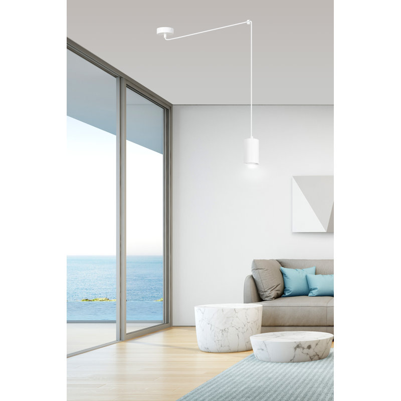 Cadhan 1 - Light Cylinder Pendant, White, White