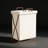 Foldable Laundry Hamper With Stand For Dorm Bathroom, Cotton Linen Fabric Collapsible Dirty Clothes Basket, Portable Storage Organizer