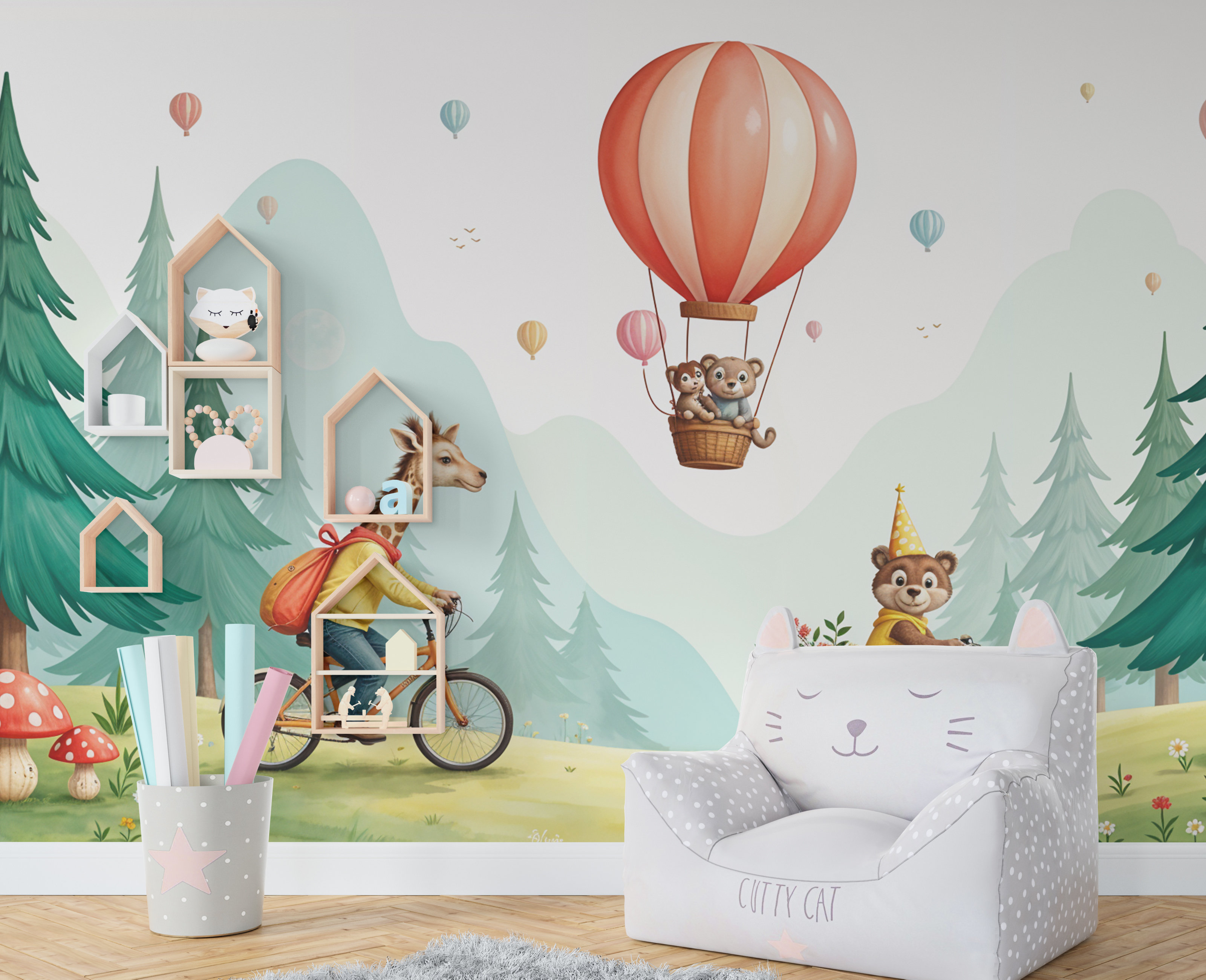 Loon Peak® Animals Kids Wallpaper, Nursery And Kids Room Mural Decor ...