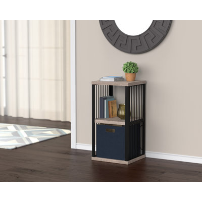 30.55" H x 16.1" W Steel Frame 2-Cube Bookcase