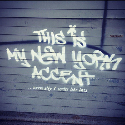 My New York Accent by Banksy - Wrapped Canvas Print