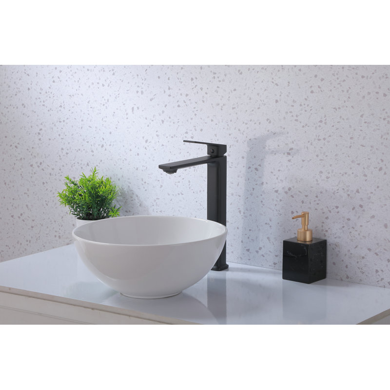 Robinet de salle de bain monotrou Lena, Noir mat
