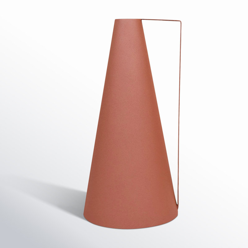 Vase de table Sanita, Orange, H 16 po x l 8 po x P 8 po