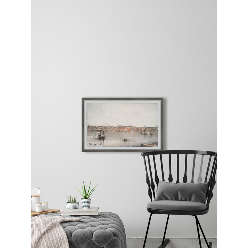 Davenport, Iowa - cadre photo, H 16 po x l 24 po x 1,5 po