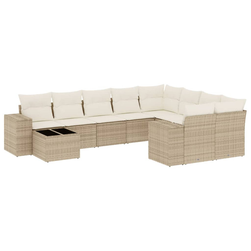 Ensemble de canapé de jardin Vidaxl beige